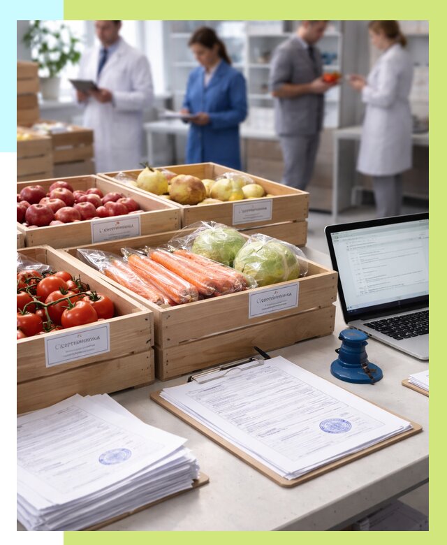 Сертификация овощей и фруктов в Кирове от 8808 р. | Алешин-Кри