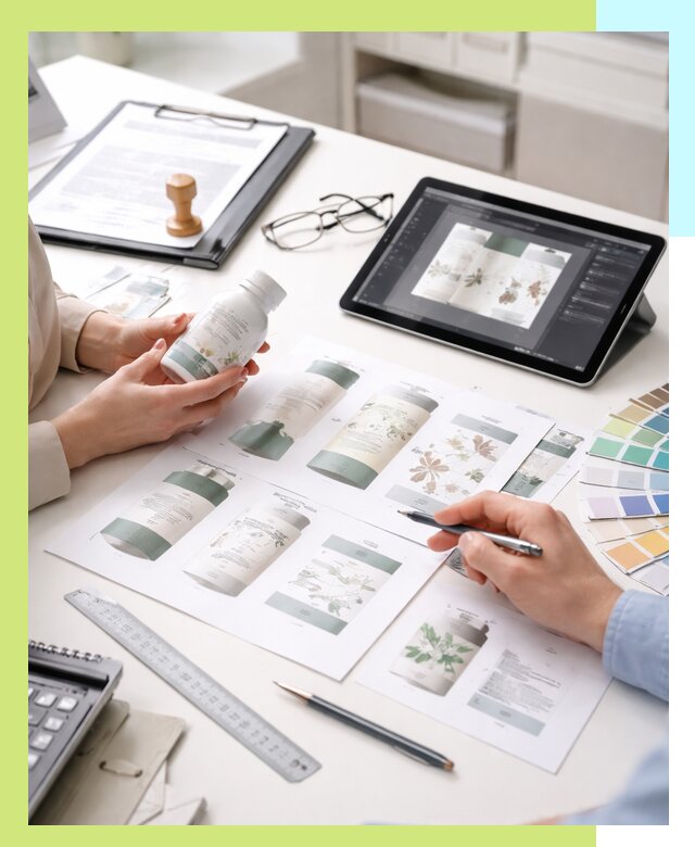 Профессиональная разработка дизайна и текста этикетки продукции в Кирове